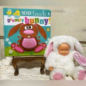 Vintage Bunny + “Never Touch a Grumpy Bunny!” Book Bundle